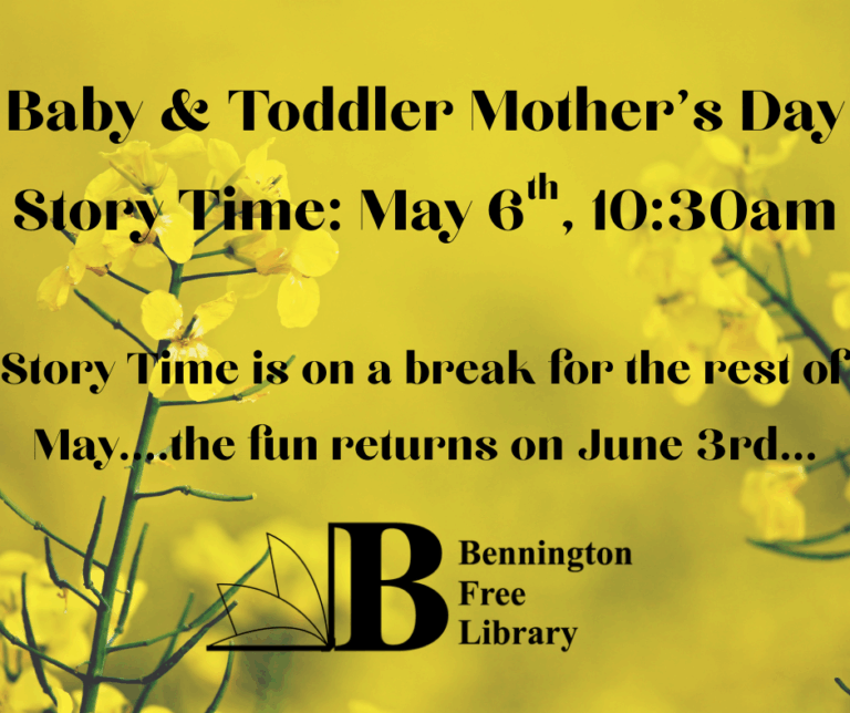 Baby & Toddler May 6 Storytime Baby & Toddler May 6 Storytime