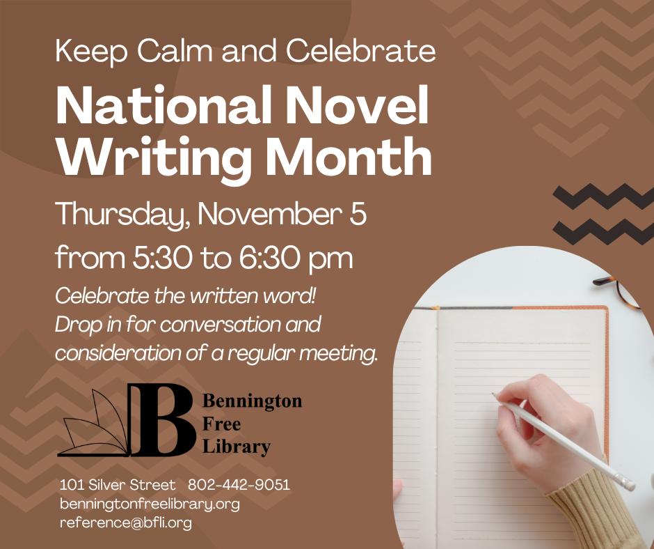 Celebrate National Novel Writing Month on Nov. 5